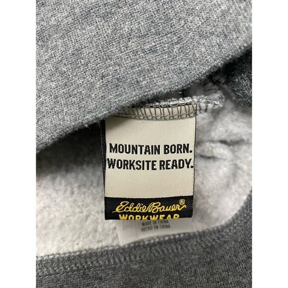 Eddie Bauer Workwear Hoddie Gray Everyday Basic Winter Cotton Men’s Size XL - Picture 7 of 10